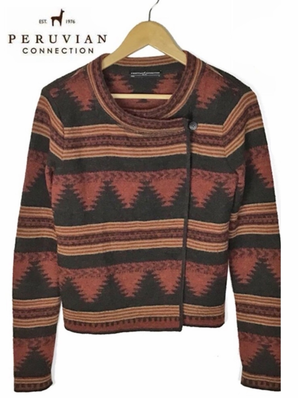 Peruvian Connection Left Bank Knit Sweater Jacket